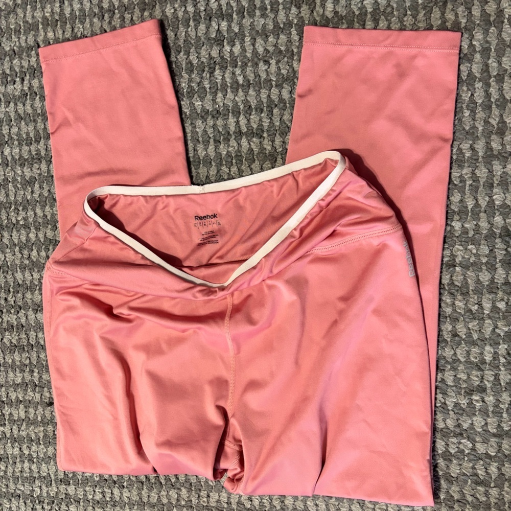 Reebok Coral Pink leggings Sz XL